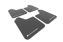 Universal UR Svarta Stänkskydd Vit Logo (4-Pack) Rally Armor